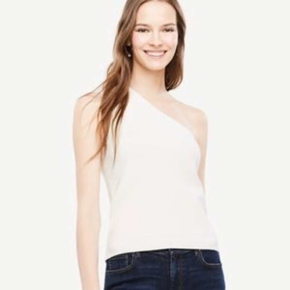 Ann Taylor one shoulder high top. WORN.